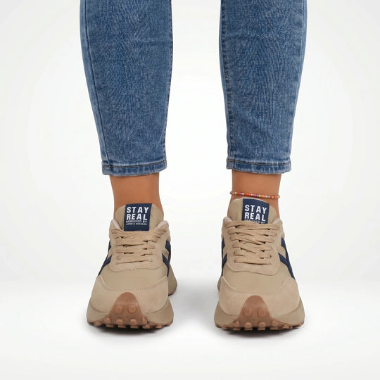 Muriel  - Lace-Up Retro Runner Sneaker