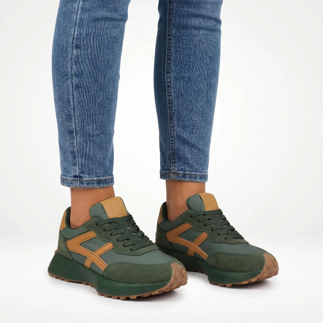 Muriel  - Lace-Up Retro Runner Sneaker