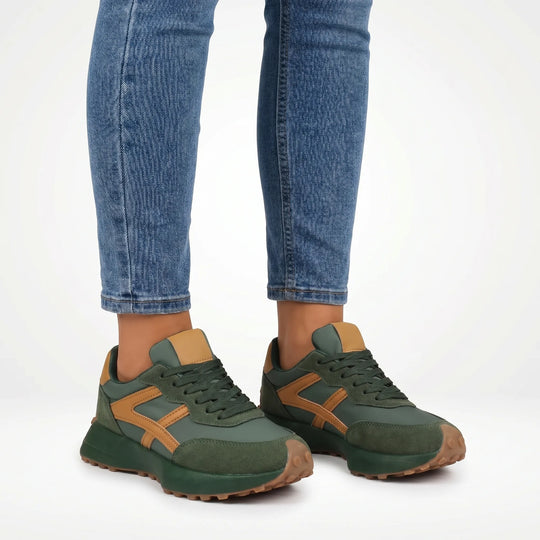 Muriel  - Lace-Up Retro Runner Sneaker