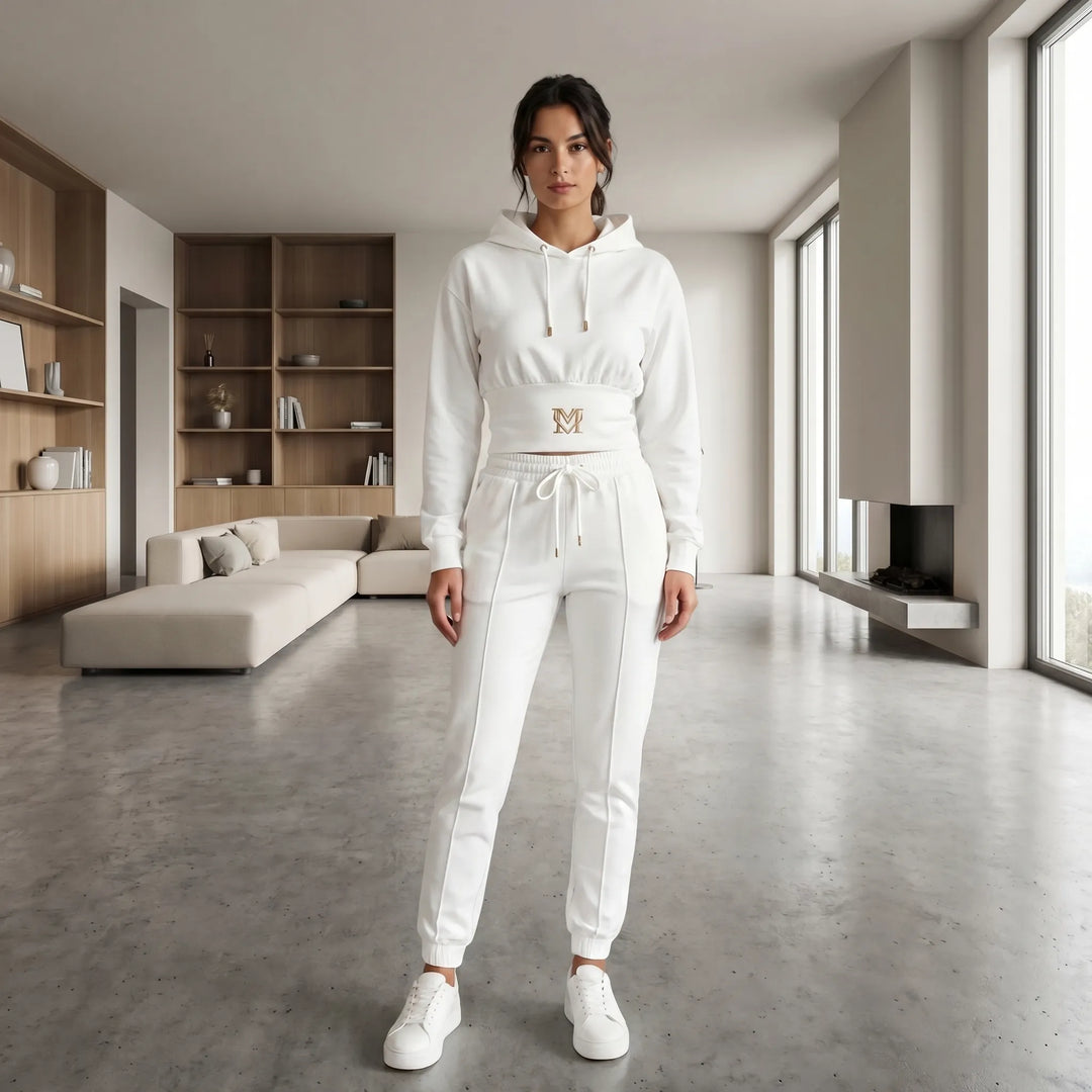 Nellie  - Cropped Hoodie And Jogger Set