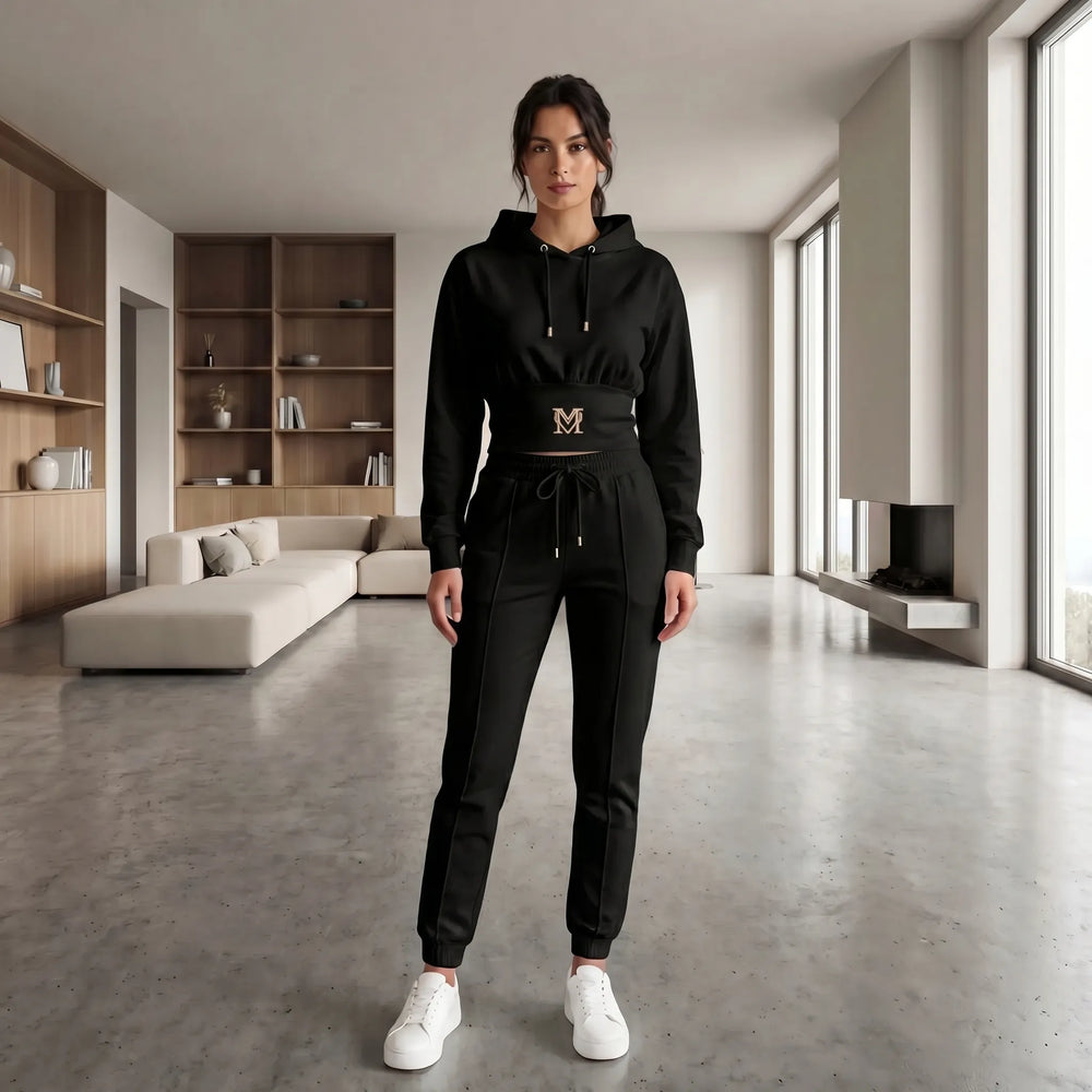 Nellie  - Cropped Hoodie And Jogger Set