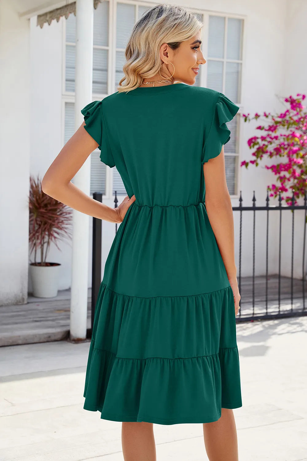 women cotton dress in blue for summer outings 1