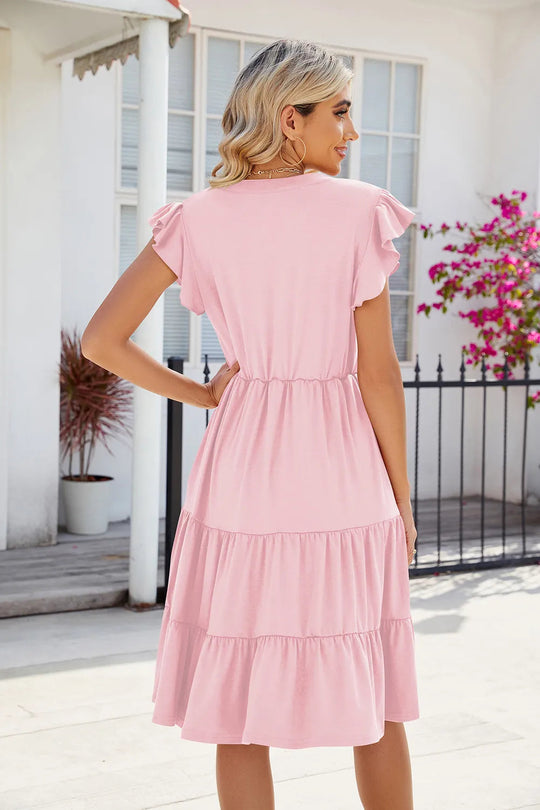 women cotton dress in blue for summer outings 7