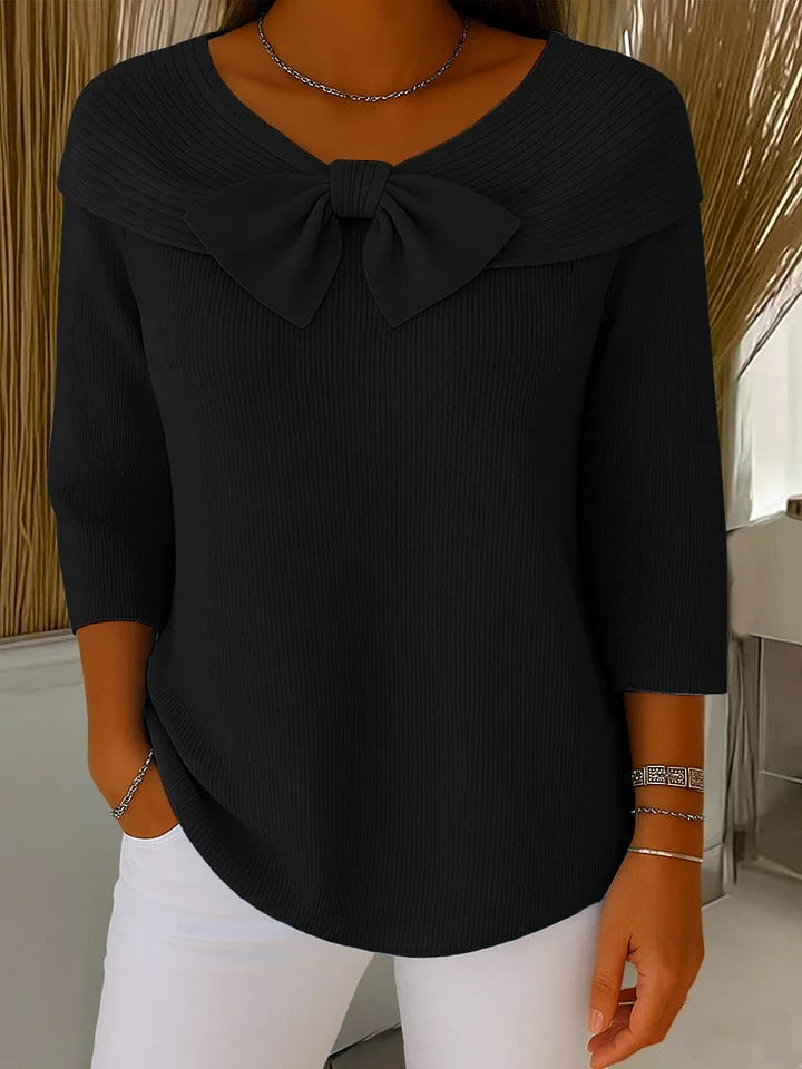 women fitted sweater in black for casual outings 5