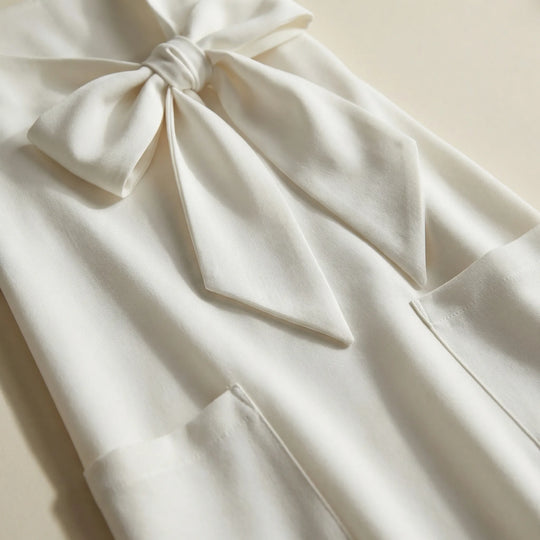 Patti  - Tie-Front Maxi Dress With Short Sleeves