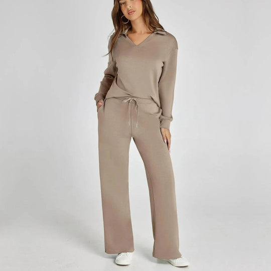 women loungewear set in beige for casual outings 3