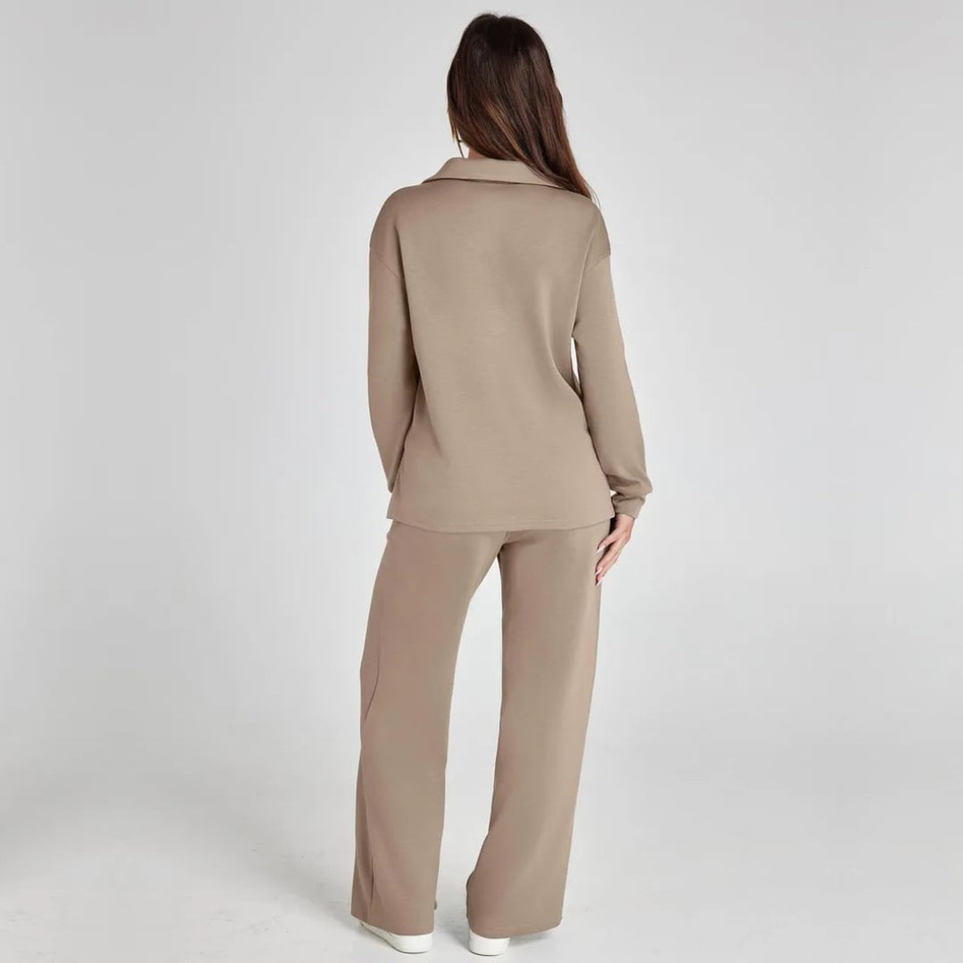 women loungewear set in beige for casual outings 5