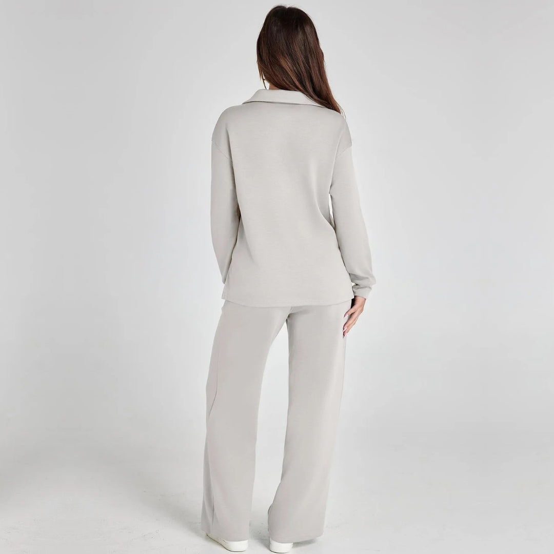 women loungewear set in beige for casual outings 8