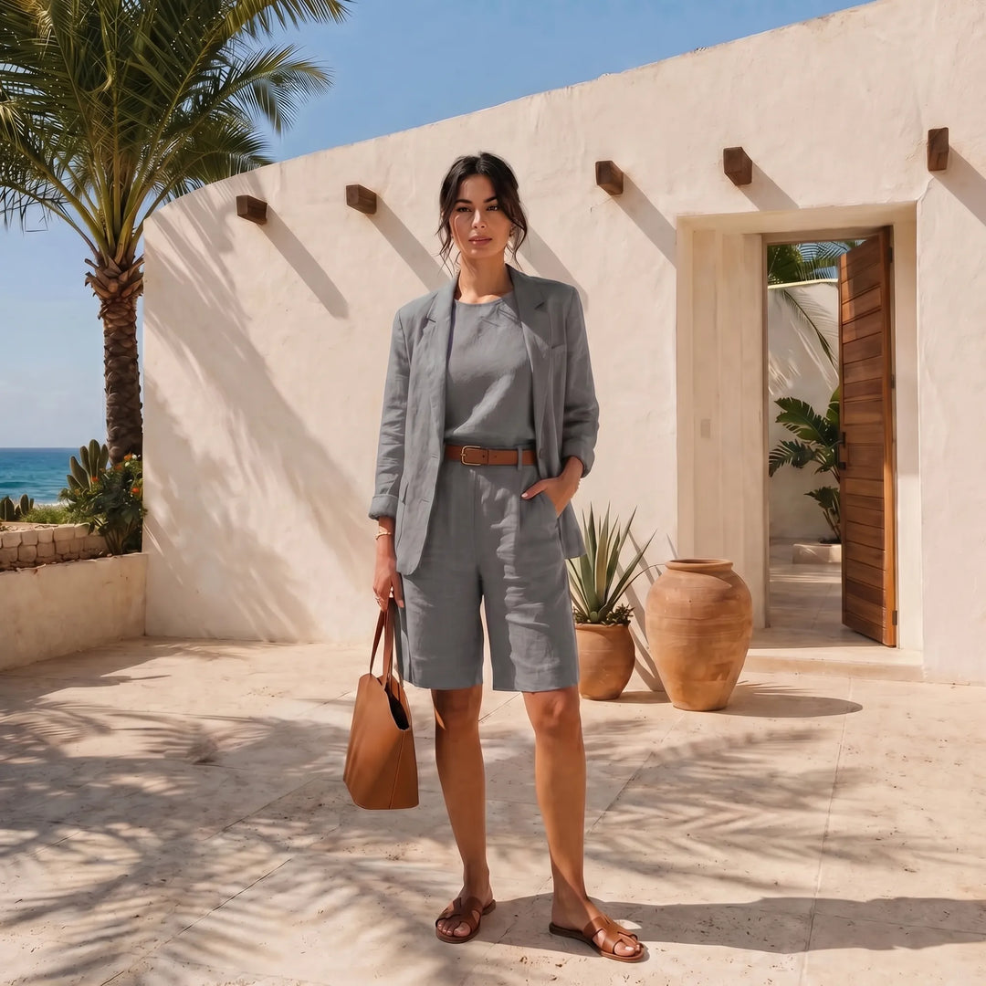 Ramona  - Loose-Fit Blazer And Shorts Set