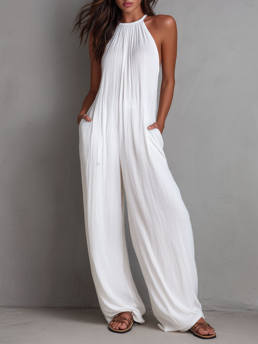 Regina  - Wide Leg Jumpsuit Vacation Dining