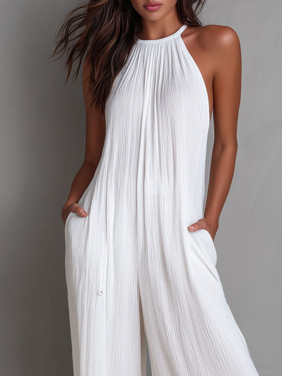 Regina  - Wide Leg Jumpsuit Vacation Dining