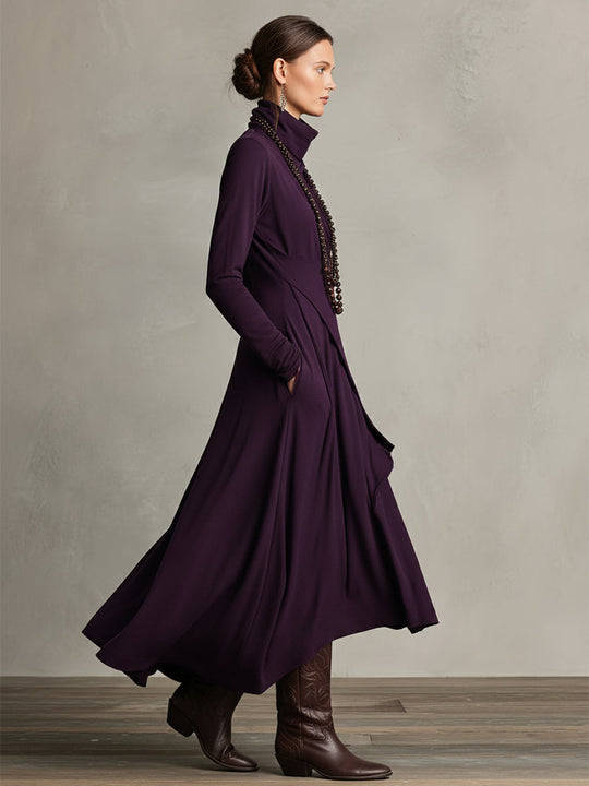 Rhonda  - Asymmetric Draped Maxi Dress Casual Weekend Outings
