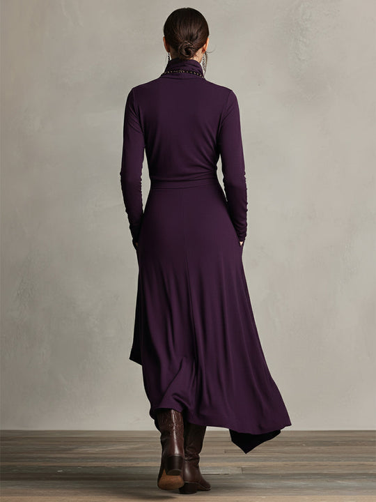 Rhonda  - Asymmetric Draped Maxi Dress Casual Weekend Outings