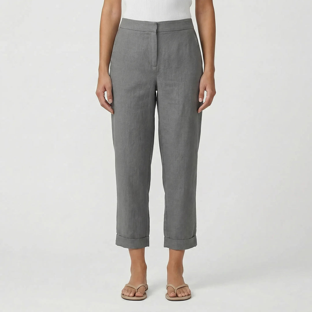 Rosalie  - Relaxed Straight-Leg Cropped Trousers