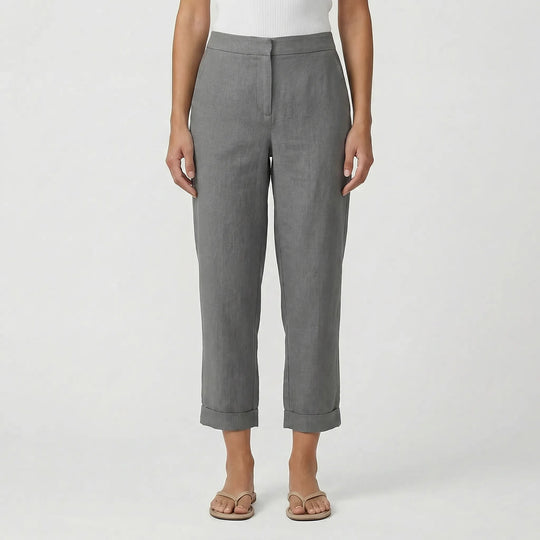 Rosalie  - Relaxed Straight-Leg Cropped Trousers