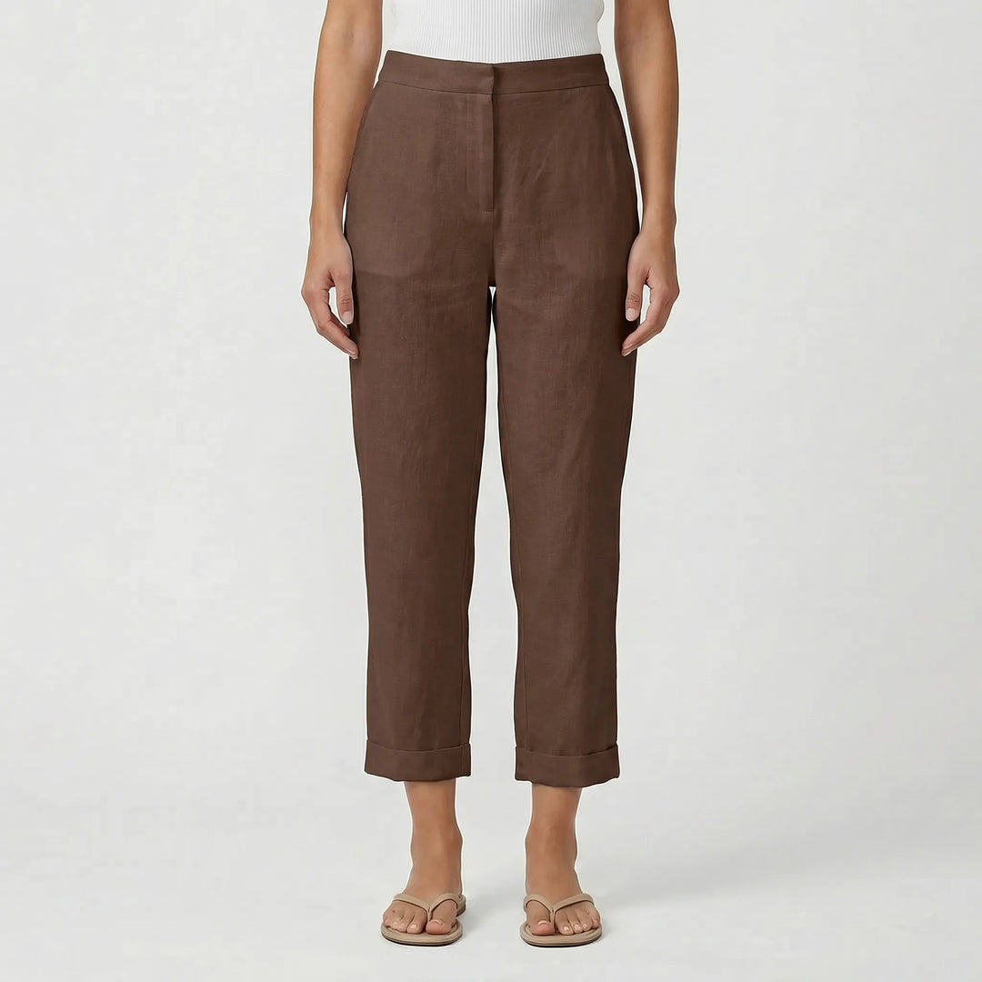 Rosalie  - Relaxed Straight-Leg Cropped Trousers