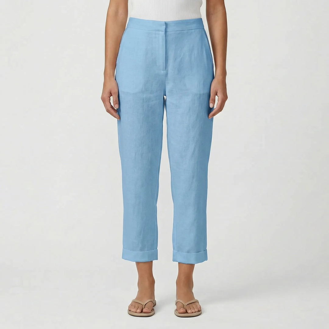 Rosalie  - Relaxed Straight-Leg Cropped Trousers