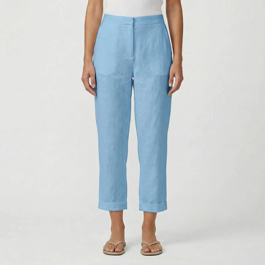 Rosalie  - Relaxed Straight-Leg Cropped Trousers