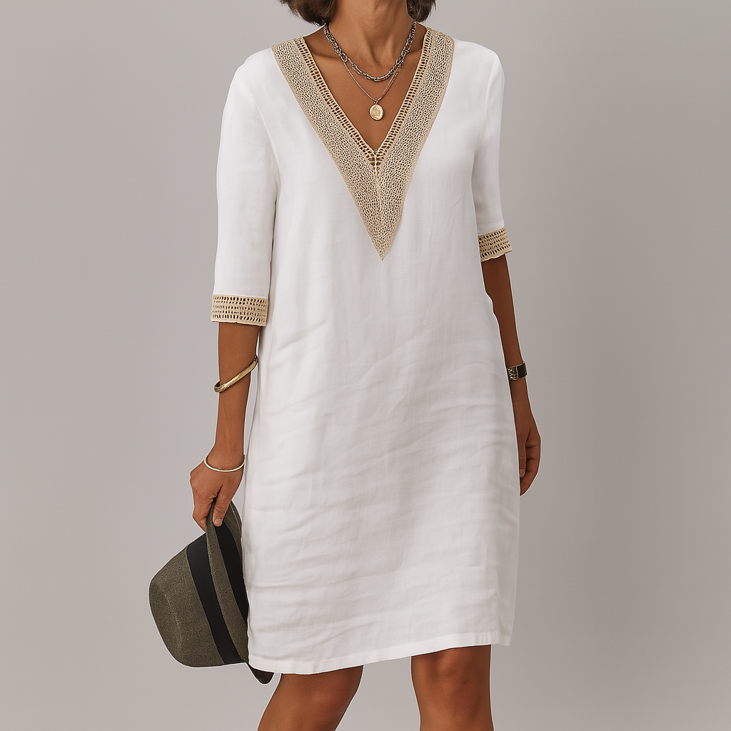 Rosie  - V-Neck Shift Dress