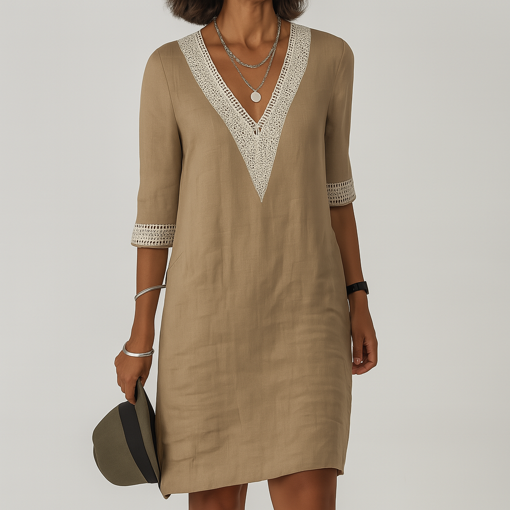 Rosie  - V-Neck Shift Dress