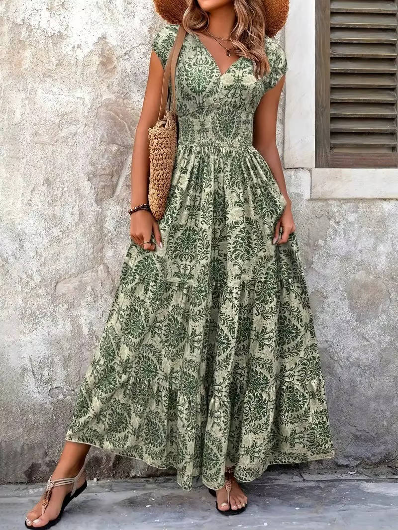 women floral maxi dress in multicolor for summer parties 1