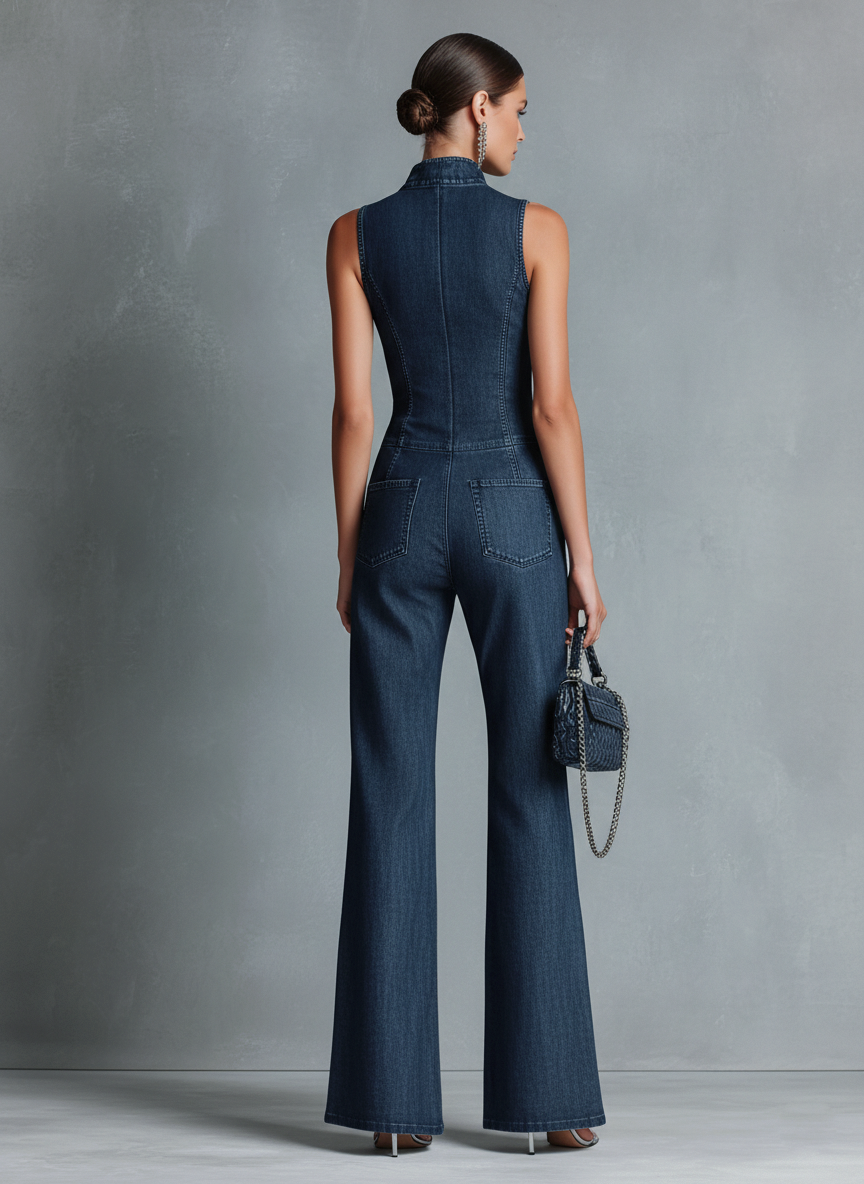 Shawna  - Sleeveless Flared Jumpsuit Evening Parties