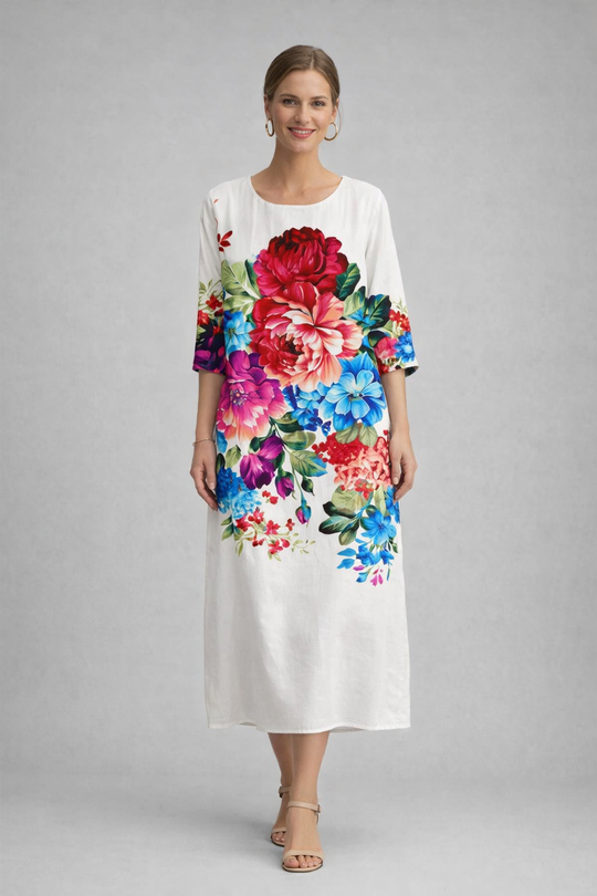 Shelia  - Floral Print Midi Dress