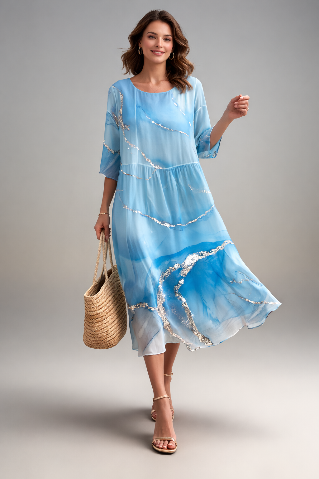 Shelia  - Floral Print Midi Dress