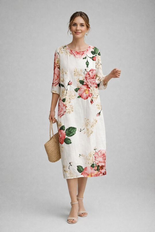Shelia  - Floral Print Midi Dress