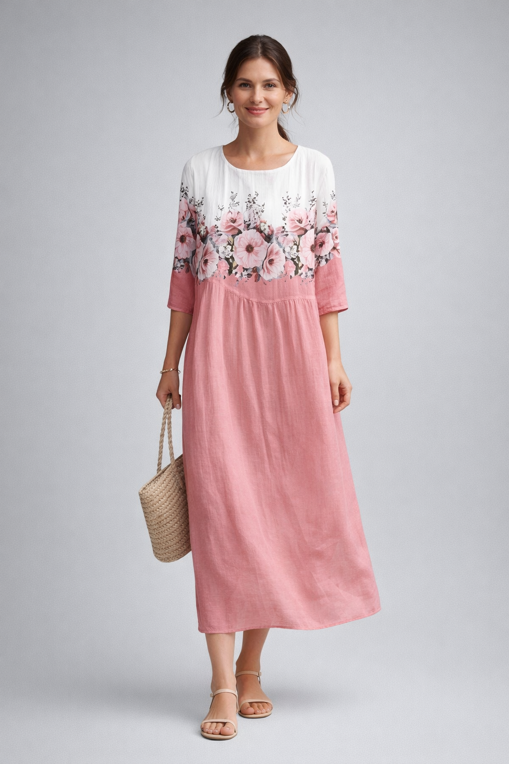 Shelia  - Floral Print Midi Dress