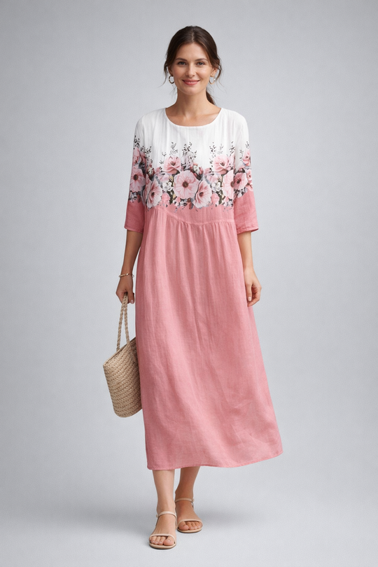 Shelia  - Floral Print Midi Dress