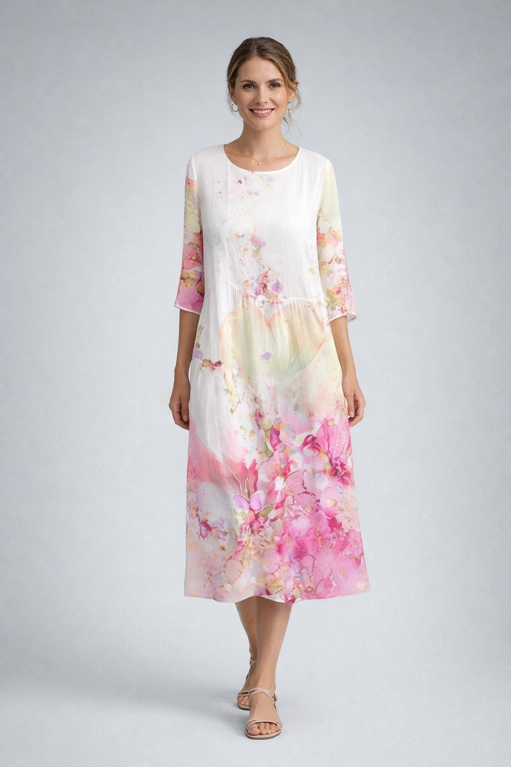 Shelia  - Floral Print Midi Dress