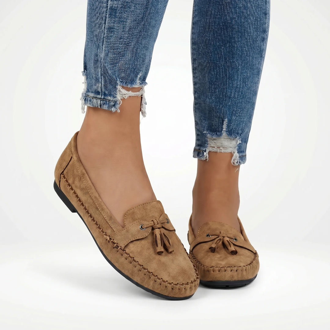 Shirley  - Flat Bow-Accent Slip-On Loafer