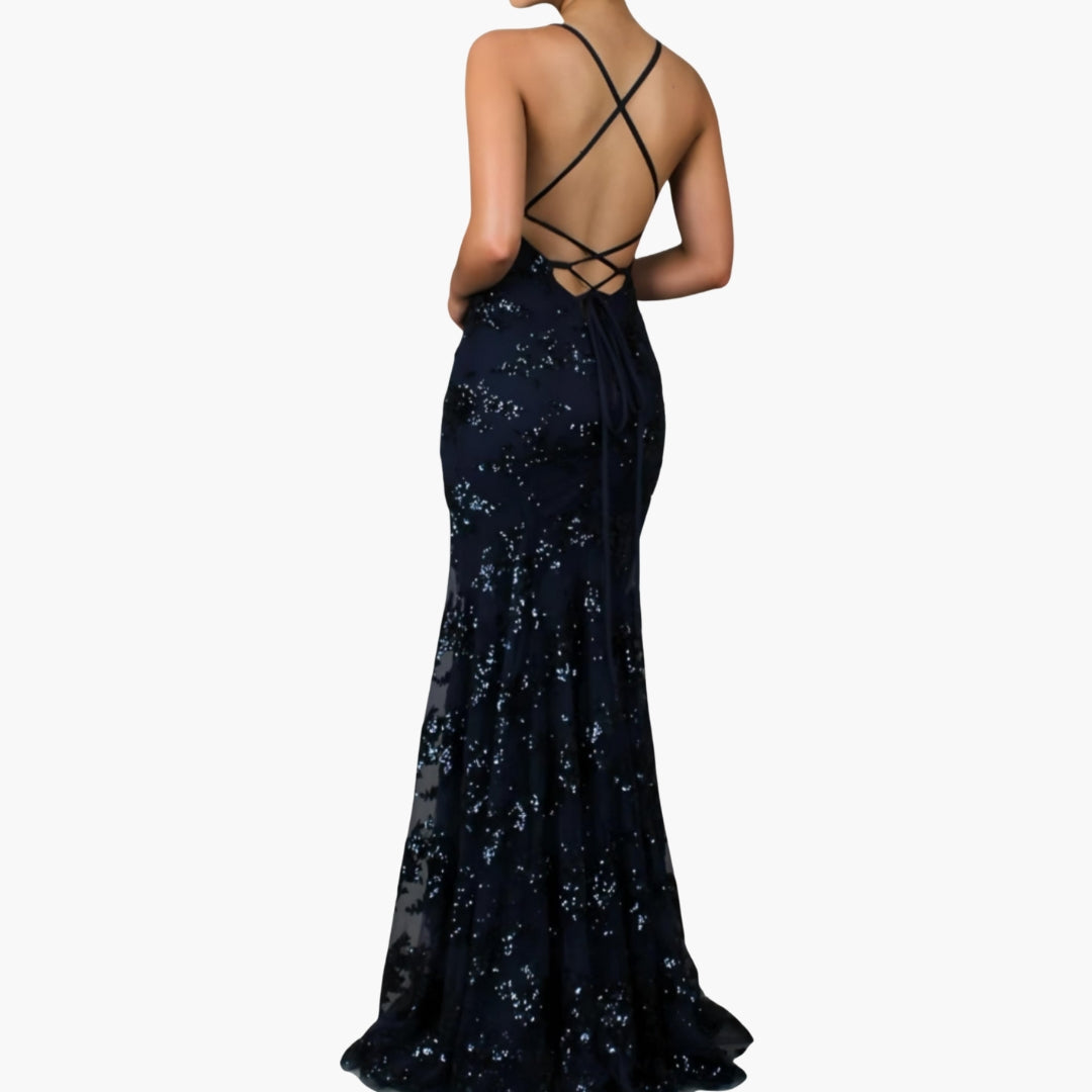 Sophia  - Full-Length Sequin Evening Gown