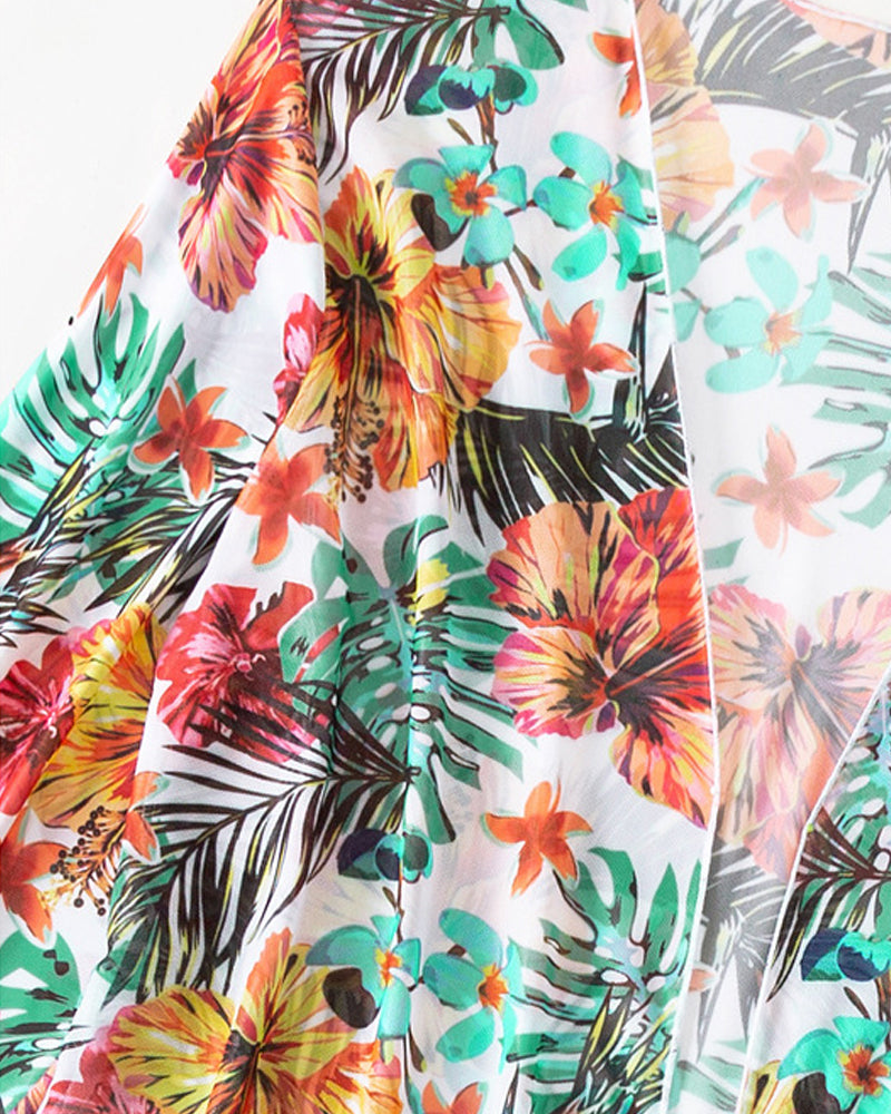 Stacey  - Three Piece Floral Bikini Set 