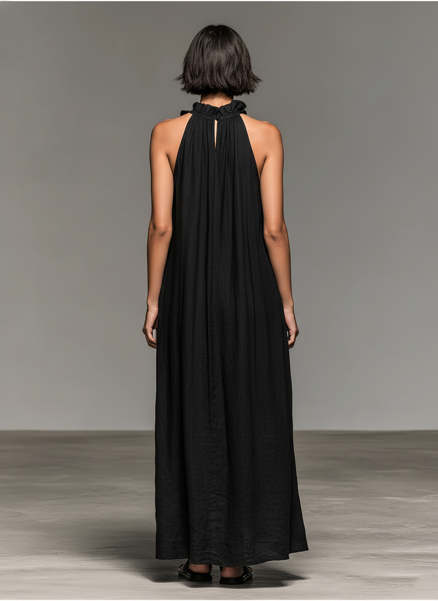 Sue  - Sleeveless Ruffle Maxi Dress 