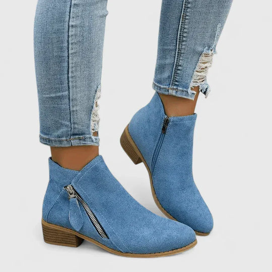 Tara  - Low Block Heel Ankle Boots