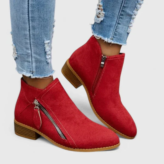 Tara  - Low Block Heel Ankle Boots
