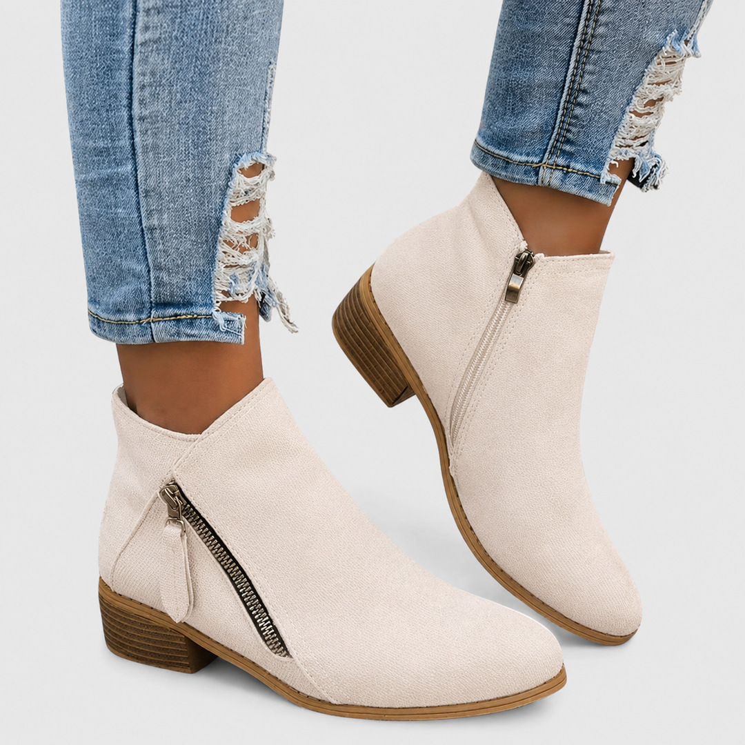 Tara  - Low Block Heel Ankle Boots