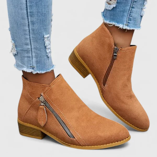 Tara  - Low Block Heel Ankle Boots