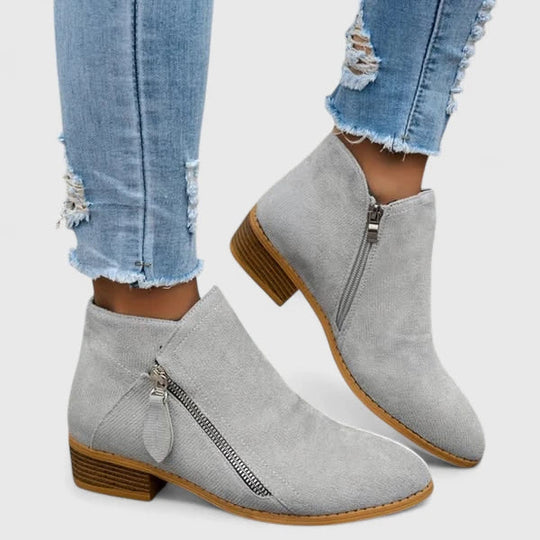 Tara  - Low Block Heel Ankle Boots