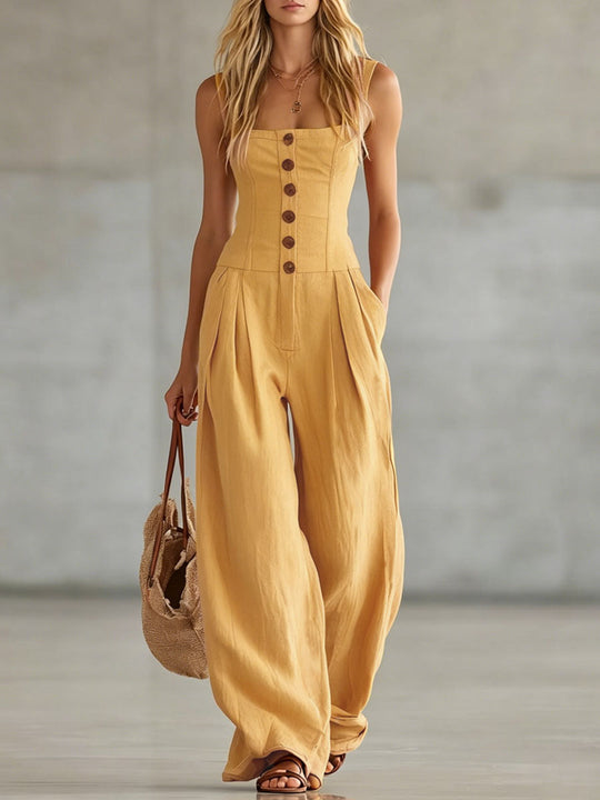 Teri  - Wide-Leg Jumpsuit Casual Weekend Outings