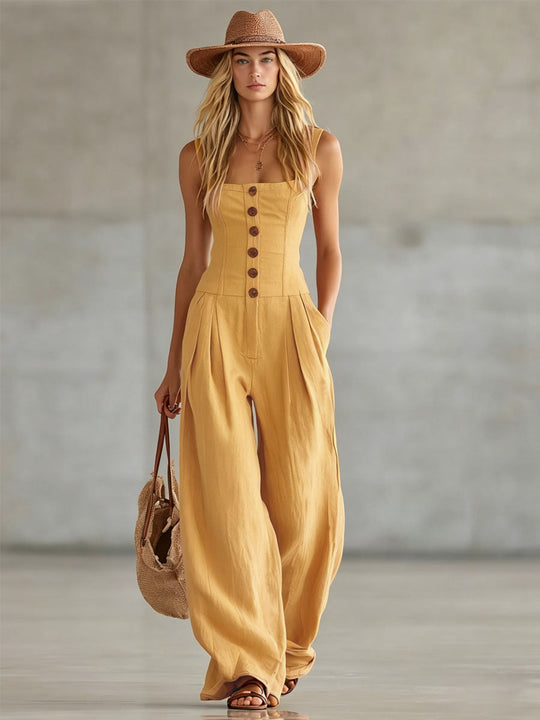 Teri  - Wide-Leg Jumpsuit Casual Weekend Outings