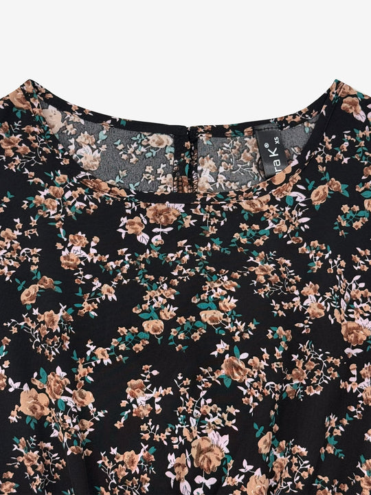 Terri  - Floral Midi Summer Dress Vacation Wear