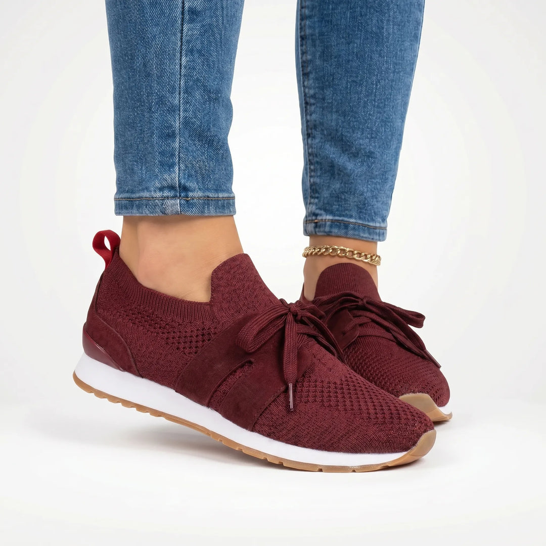 Tiffany  - Slip-On Knit Sneaker With Lace Detail