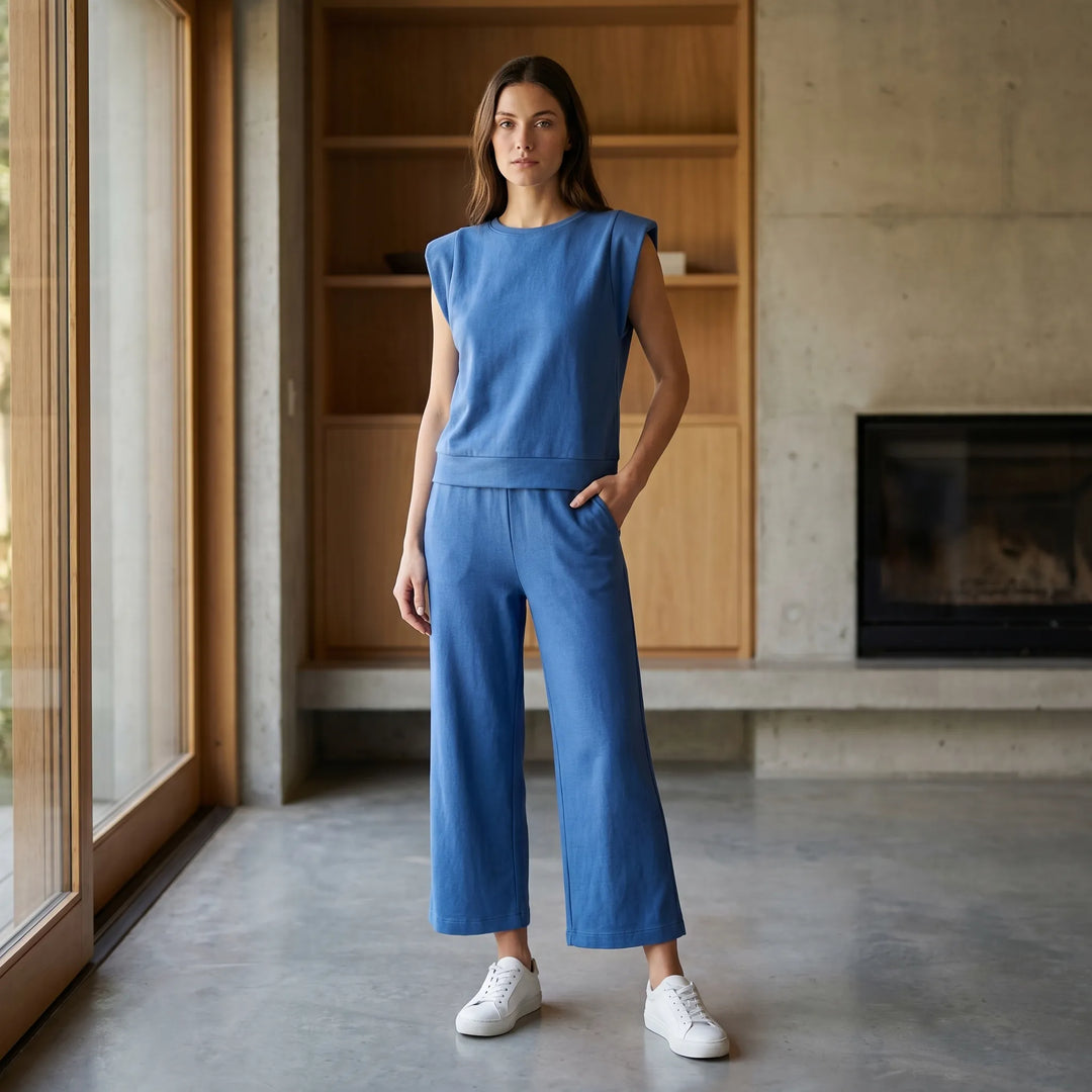 Traci  - Sleeveless Top And Wide-Leg Pants Set