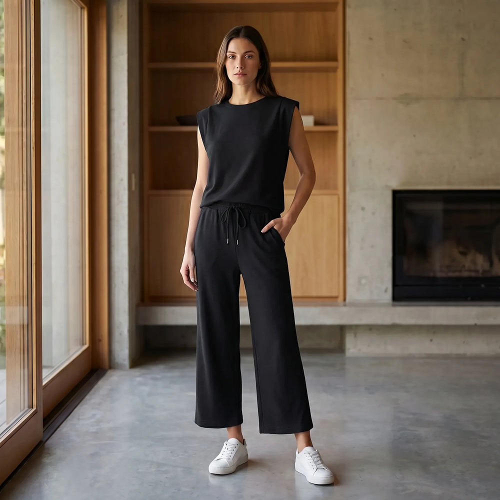 Traci  - Sleeveless Top And Wide-Leg Pants Set