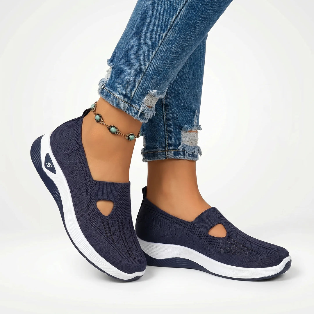 Traci  - Slip-On Knit Sneaker With Cutout Detail