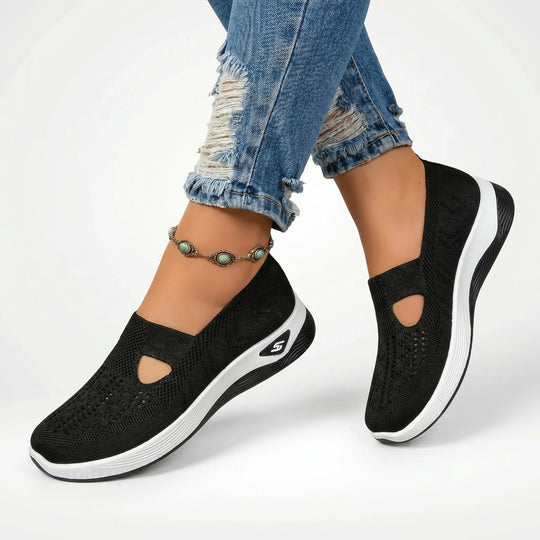 Traci  - Slip-On Knit Sneaker With Cutout Detail