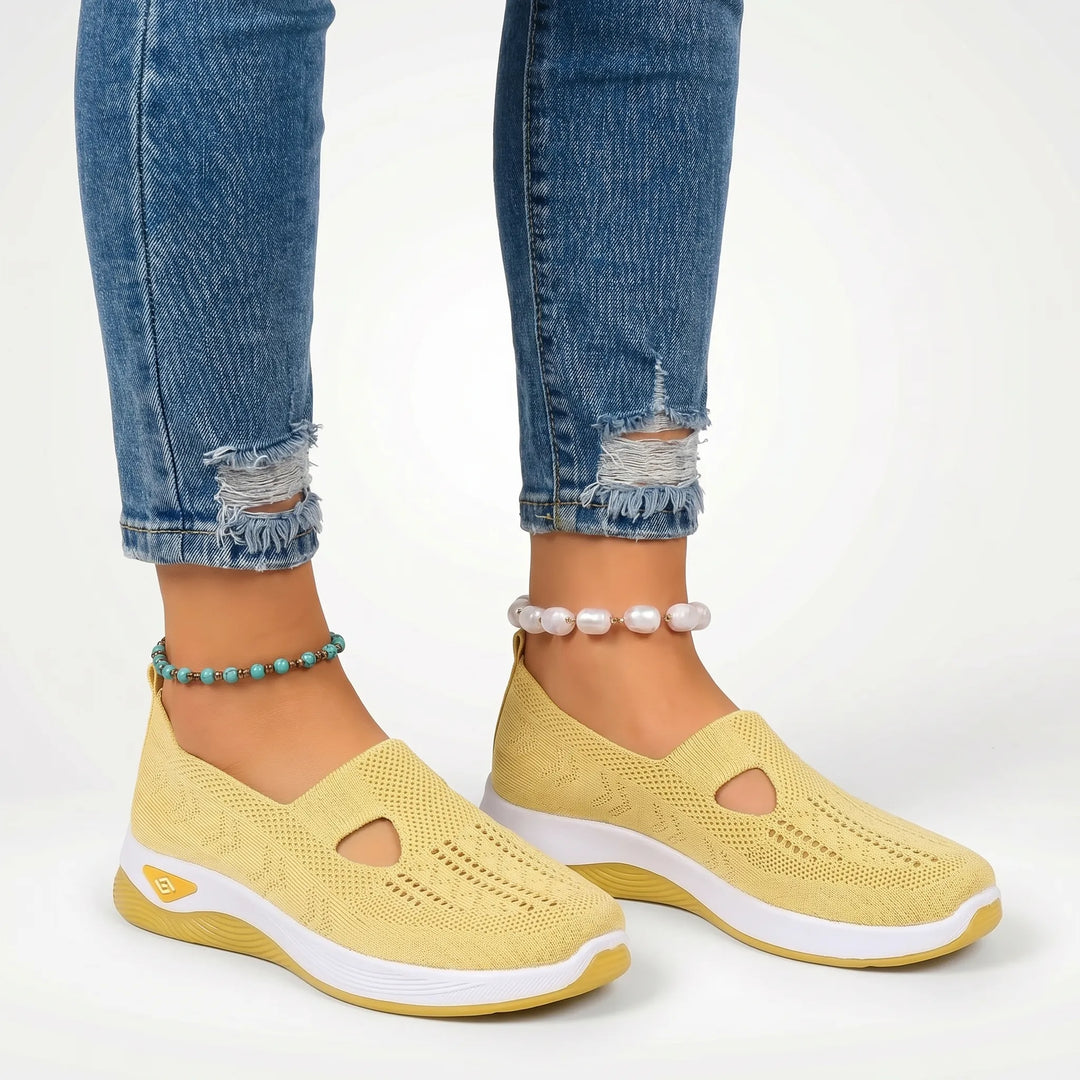 Traci  - Slip-On Knit Sneaker With Cutout Detail